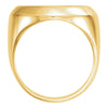 14k Yellow Gold 17.8mm Men's Coin Ring Mounting, Size 10