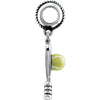 Sterling Silver 18x9.5mm Kera Tennis Charm Sterling Silver 18x9.5mm Kera Tennis Charm