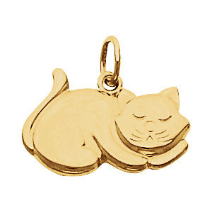 14k Yellow Gold Cat Charm 14k Yellow Gold Cat Charm