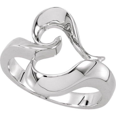 14k White Gold Metal Fashion Ring, Size 7 14k White Gold Metal Fashion Ring, Size 7