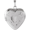 22.25x16.00 mm Heart Shaped Locket in Sterling Silver