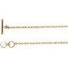 14K Yellow Gold 7-Inch Rolo Bracelet With Heart