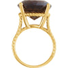 14k Yellow Gold Smoky Quartz Ring, Size 7