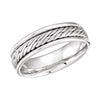 Bridal Duo 06.50 mm Hand Woven Comfort-Fit Wedding Band Ring in 14k White Gold (Size 10 ) Bridal Duo 06.50 mm Hand Woven Comfort-Fit Wedding Band Ring in 14k White Gold (Size 10 )