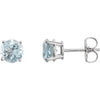 Pair of Basket-Style Friction Post Stud Earring in 14k White Gold