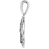 Sterling Silver 27.6x19.1mm Heart print Storm Pendant Sterling Silver 27.6x19.1mm Heart print Storm Pendant