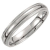 Titanium Ridged Wedding Band Ring with Double Milgrain (Size 9.5 ) Titanium Ridged Wedding Band Ring with Double Milgrain (Size 9.5 )