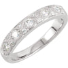 1/6 CTTW Diamond Anniversary Band in 14k White Gold ( Size 7 )