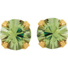 24K Yellow with Stainless Steel Solitaire "August" Birthstone Piercing Earrings 24K Yellow with Stainless Steel Solitaire "August" Birthstone Piercing Earrings