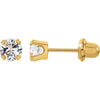 Cubic Zirconia Piercing Earrings in 14K Yellow Gold Cubic Zirconia Piercing Earrings in 14K Yellow Gold