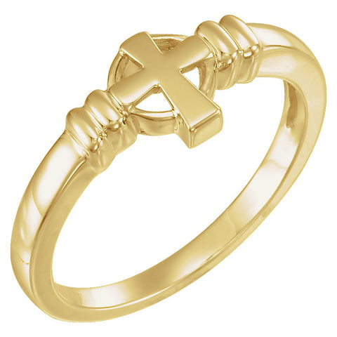 14k White Gold Cross Ring, Size 7 14k White Gold Cross Ring, Size 7
