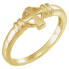 Cross Ring in 10k Yellow Gold ( Size 6 )