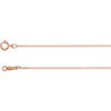 1mm Solid Cable 20-Inch Chain in 14K Rose Gold 1mm Solid Cable 20-Inch Chain in 14K Rose Gold