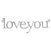 14k White Gold "Love You" Neck Trim Pendant Mounting 14k White Gold "Love You" Neck Trim Pendant Mounting
