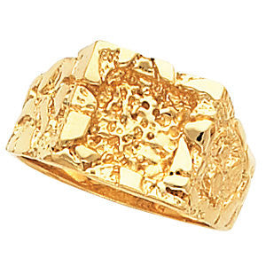 14k Yellow Gold Nugget Ring Mounting, Size 11 14k Yellow Gold Nugget Ring Mounting, Size 11