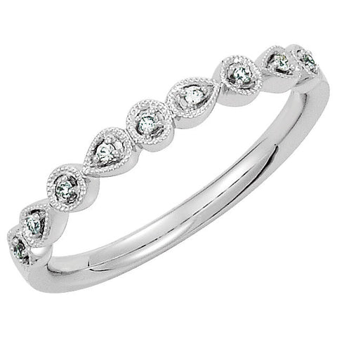 Platinum .04 CTW Diamond Ring Size 7 Platinum .04 CTW Diamond Ring Size 7