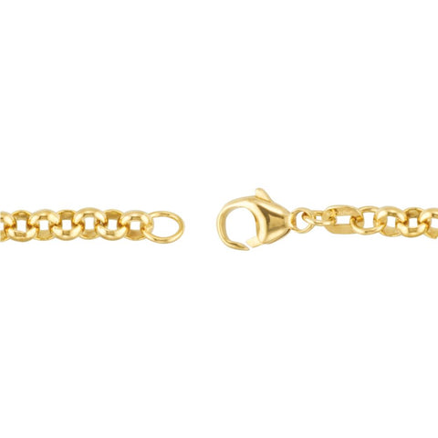 14k Yellow Gold Solid Rolo 7" Bracelet 14k Yellow Gold Solid Rolo 7" Bracelet
