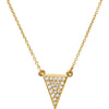 14k Yellow Gold 1/5 ctw. Diamond Triangle 16.5-inch Necklace