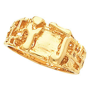 14k Yellow Gold Nugget Ring Mounting, Size 11 14k Yellow Gold Nugget Ring Mounting, Size 11