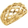 11mm Latticework Dome Ring in 10K Yellow Gold (Size 6) 11mm Latticework Dome Ring in 10K Yellow Gold (Size 6)