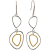 Sterling Silver & 14k Yellow Gold 3/8 CTW Diamond Open Silhouette Earrings