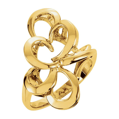 14k Yellow Gold Metal Fashion Ring, Size 6 14k Yellow Gold Metal Fashion Ring, Size 6