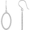 Pair of Precious Metal Fashion Earrings in Sterling Silver Pair of Precious Metal Fashion Earrings in Sterling Silver