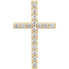 14K Yellow Gold 1/3 CTW Petite Diamond Cross Pendant