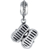 Sterling Silver 13x12.5mm Kera Slippers Charm Sterling Silver 13x12.5mm Kera Slippers Charm