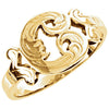 Initial Ring with Initial 'C' in 14k Yellow Gold ( Size 6 ) Initial Ring with Initial 'C' in 14k Yellow Gold ( Size 6 )