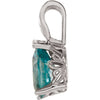 14k White Gold 7x5mm Blue Zircon Pendant 14k White Gold 7x5mm Blue Zircon Pendant