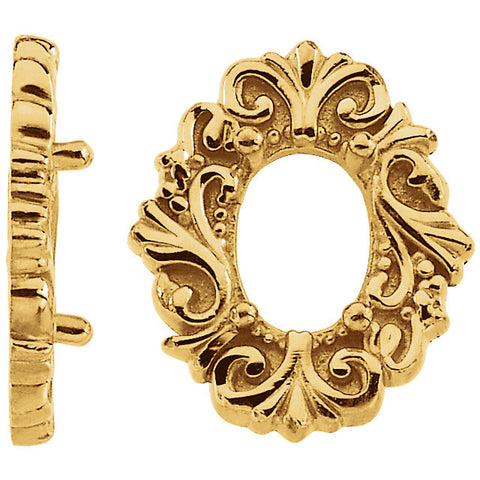 14k Yellow Gold Oval Shaped Trim 14k Yellow Gold Oval Shaped Trim