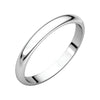 02.50 mm Half Round Wedding Band Ring in 10k White Gold (Size 5.5 )