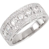 1 CTTW Diamond Anniversary Band in 14k White Gold ( Size 7 )