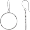Pair of Precious Metal Fashion Earrings in Sterling Silver Pair of Precious Metal Fashion Earrings in Sterling Silver