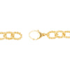 10.75mm Sterling Silver Gold Plated Link Bracelet