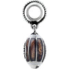 Sterling Silver 16x8mm Kera Football Charm Sterling Silver 16x8mm Kera Football Charm