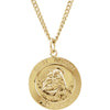 24K Gold Plated 22mm St. Anthony Medal 24-Inch Necklace