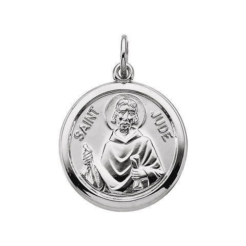 Sterling Silver 15.5mm St. Jude Necklace Sterling Silver 15.5mm St. Jude Necklace