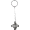 Sterling Silver 30x29mm Four-Way Medal Key Chain Sterling Silver 30x29mm Four-Way Medal Key Chain