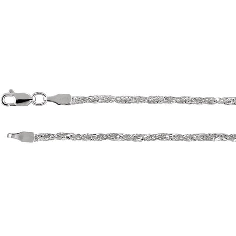 2.25mm Sterling Silver Twisted Wheat Chain 2.25mm Sterling Silver Twisted Wheat Chain