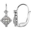 14K White Gold Filigree Dangle Earrings 14K White Gold Filigree Dangle Earrings