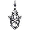 32.00x19.00 mm Shield Charm in Sterling Silver 32.00x19.00 mm Shield Charm in Sterling Silver