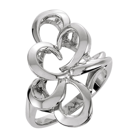 14k White Gold Metal Fashion Ring, Size 6 14k White Gold Metal Fashion Ring, Size 6