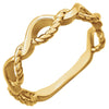14k Yellow Gold Twisted Rope Design Ring, Size 7 14k Yellow Gold Twisted Rope Design Ring, Size 7