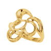 14k Yellow Gold Freeform Ring, Size 6 14k Yellow Gold Freeform Ring, Size 6
