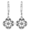 Sterling Silver .07 CTW Diamond Accented Lever Back Earrings