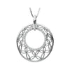 14k White Gold 1/4 ctw. Diamond Openwork Circle 18-inch Necklace 14k White Gold 1/4 ctw. Diamond Openwork Circle 18-inch Necklace