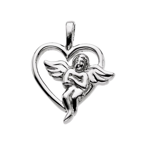 Sterling Silver Angel Heart Pendant Sterling Silver Angel Heart Pendant