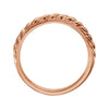 14k Rose Gold Rope Design Stackable Band , Size 7 14k Rose Gold Rope Design Stackable Band , Size 7